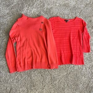 Banana republic coral sweater bundle. Size small. Gently used.
